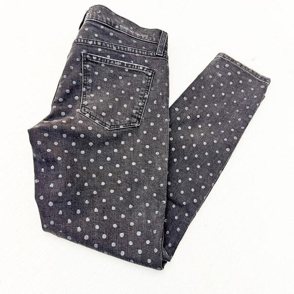 Current Elliott The Stiletto Black Polka Revival Skinny Denim Jeans Size 27 - Picture 8 of 8